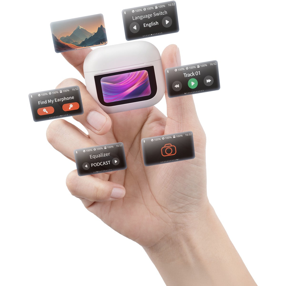 Écouteurs TWS avec écran tactile multifonction