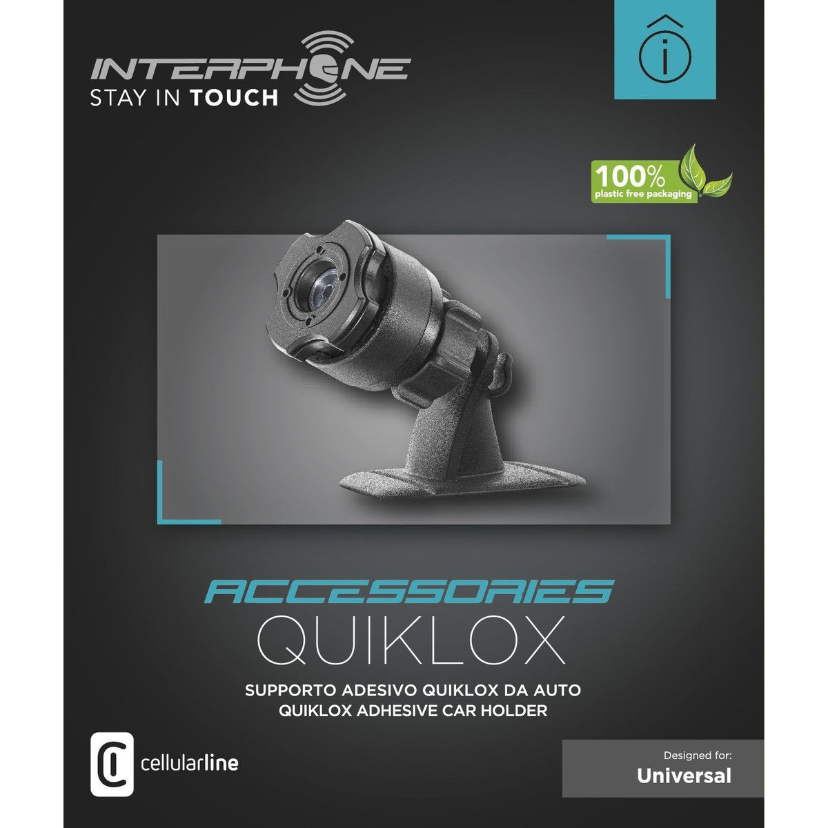 Selbstklebende Autohalterung mit Quiklox®-System
