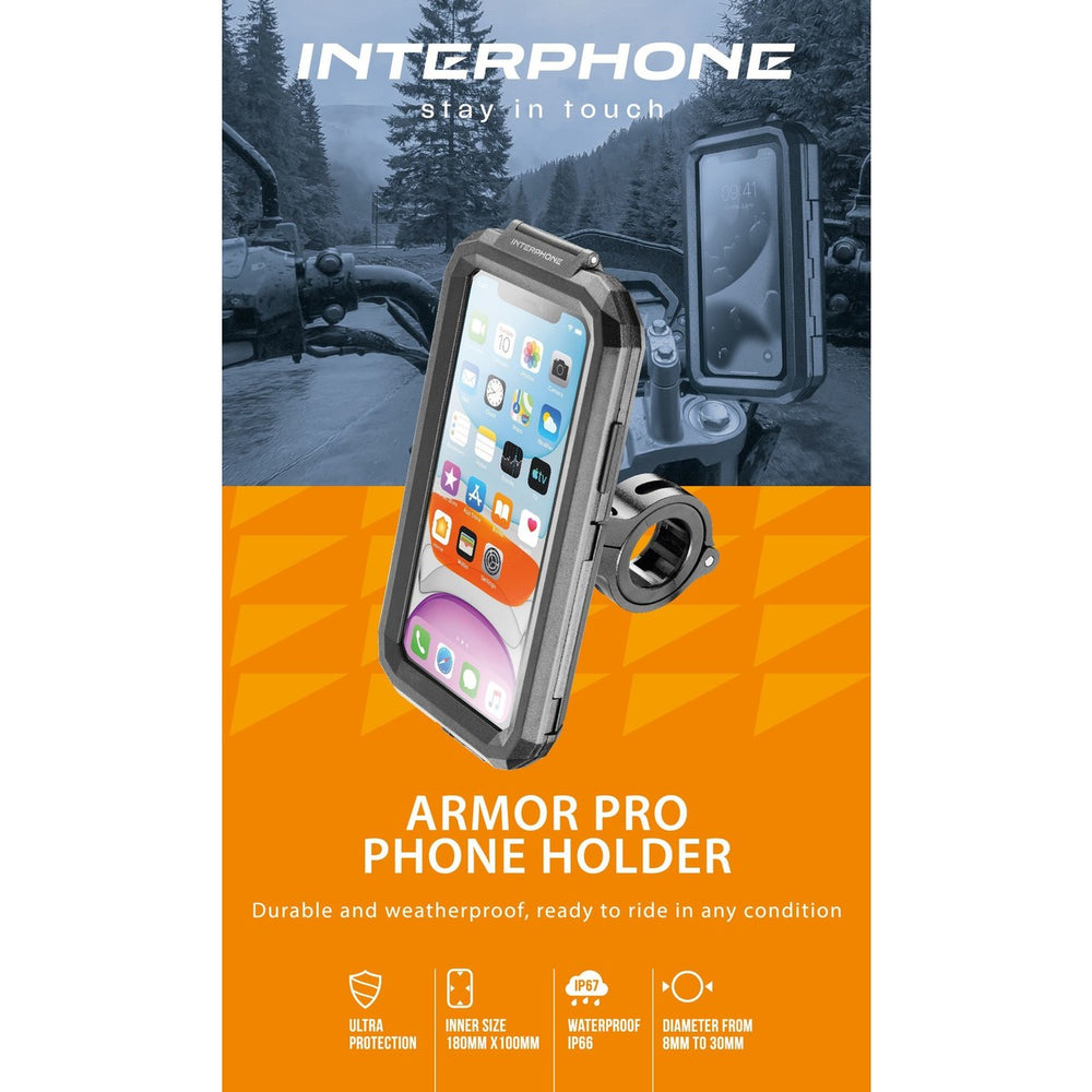 Support avec coque rigide pour smartphone jusqu’à 6.5"