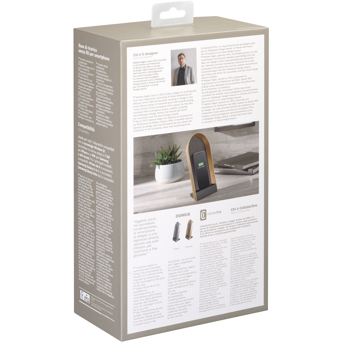 Kabellose Ladestation und dekoratives Objekt mit ätherischem Design