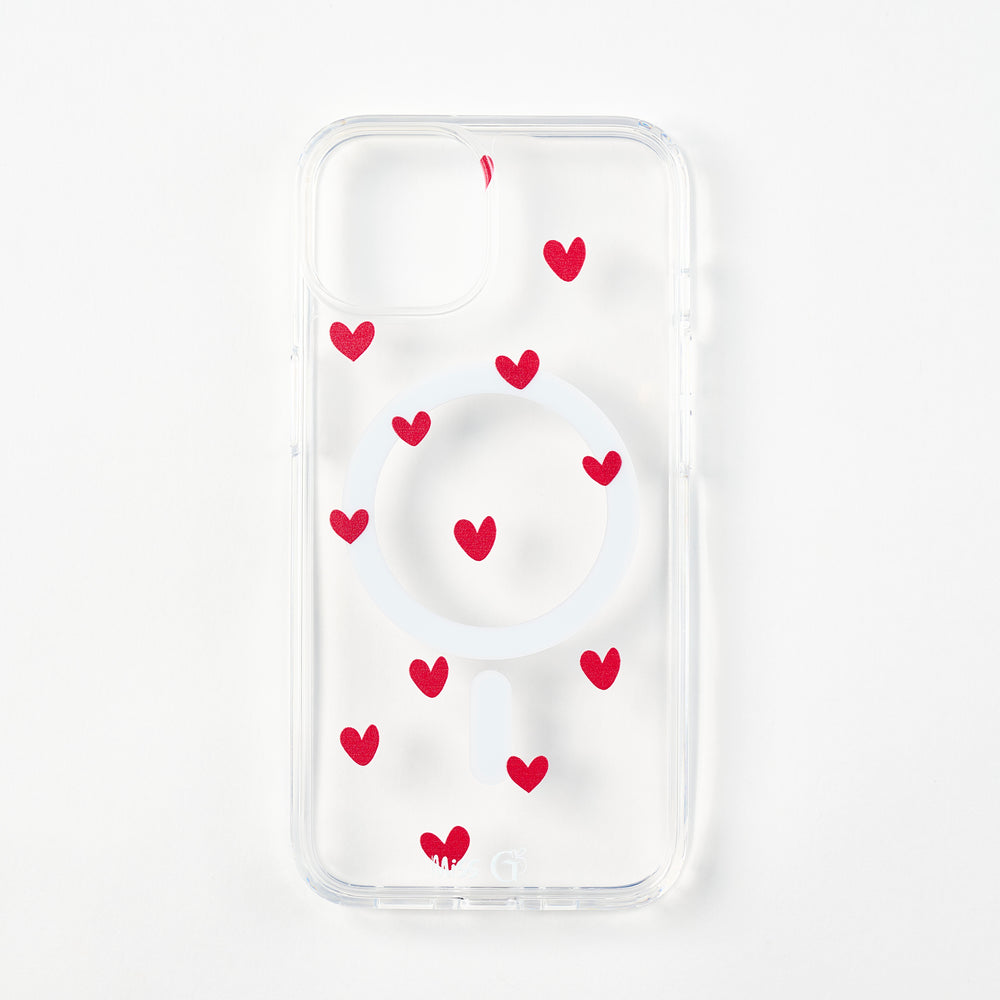 Magsafe case with little red hearts pattern