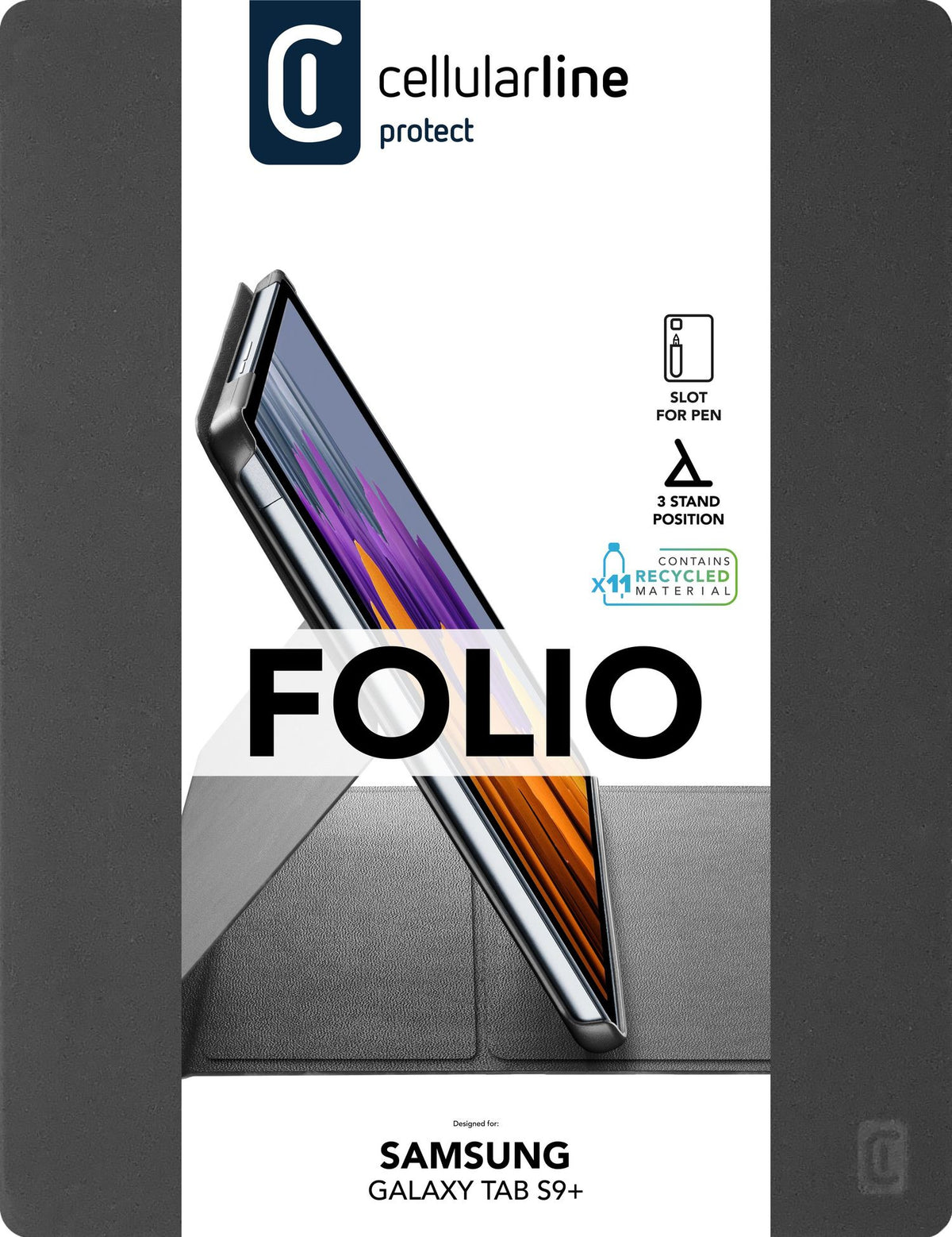 Cellularline 8018080471506 31,5 cm (12.4") Folio Black