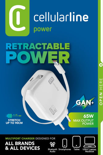 USB-C-Anschluss-Ladegerät und Kabel, 65 W