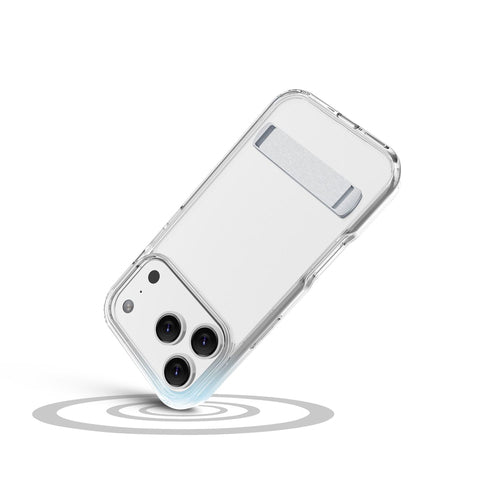 Clear Stand - Transparent case with integrated stand for hands-free use.