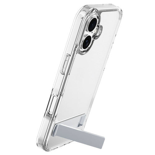 Clear Stand - Transparent case with integrated stand for hands-free use.