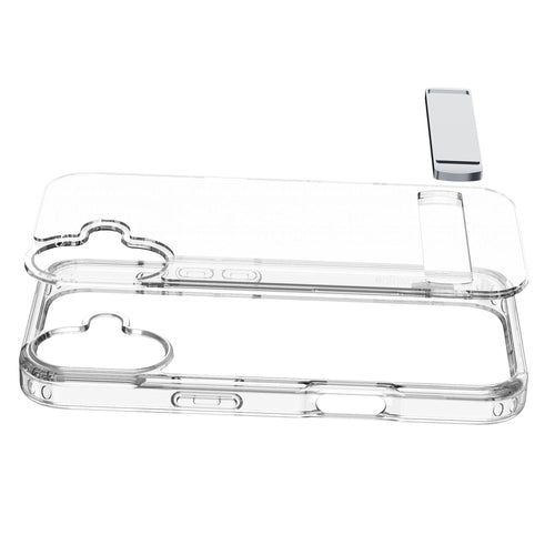 Clear Stand - Transparent case with integrated stand for hands-free use.