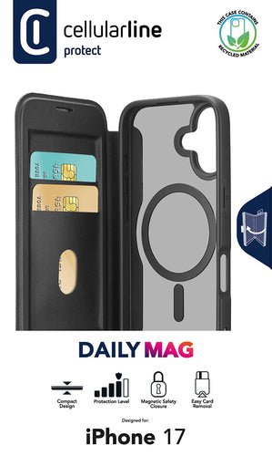 Daily Mag - Book cover with semi-transparent hard back compatible with Magsafe® ecosystem