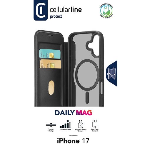 Daily Mag - Book cover with semi-transparent hard back compatible with Magsafe® ecosystem