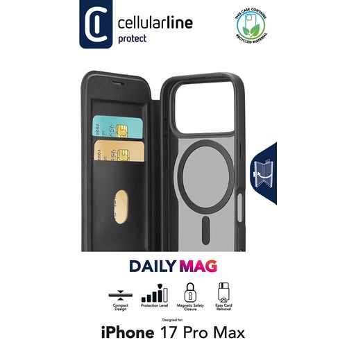 Daily Mag - Book cover with semi-transparent hard back compatible with Magsafe® ecosystem