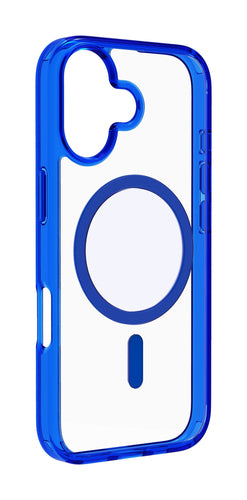 Étui transparent avec bords colorés compatible avec l'écosystème Magsafe®.