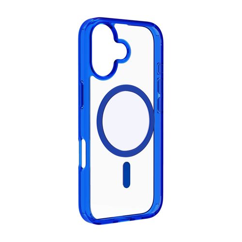 Étui transparent avec bords colorés compatible avec l'écosystème Magsafe®.