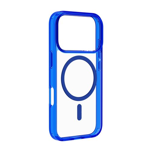 Transparent case with colored edges compatible with Magsafe® ecosystem