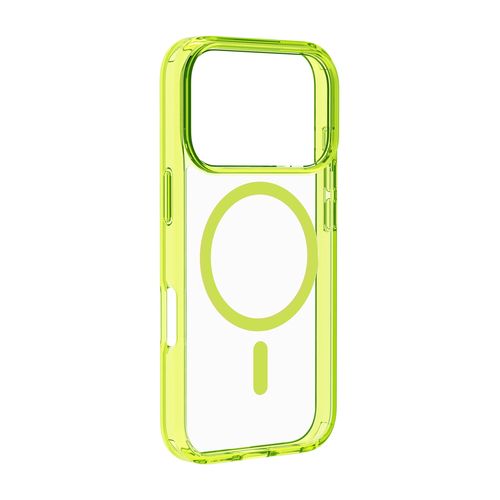 Transparent case with colored edges compatible with Magsafe® ecosystem